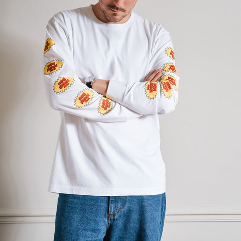 Merci - Non Merci Beavies  T-Shirt Ls - White
