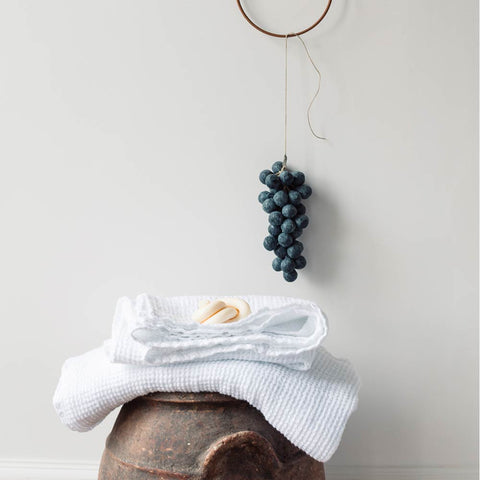 Serviette de bain en lin - Waffle - Blanc Optique