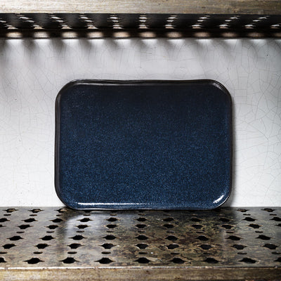 Stoneware flat plate n°1 - Orage