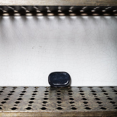 Stoneware flat plate n°4 - Orage