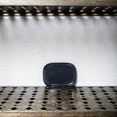 Stoneware flat plate n°3 - Orage
