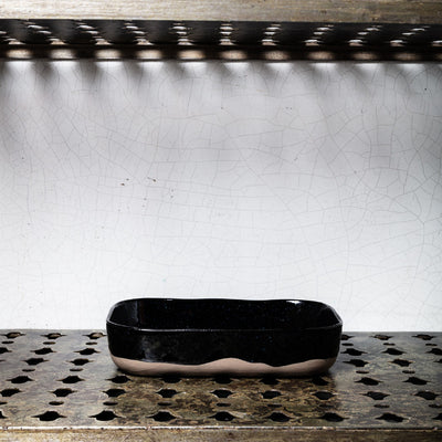 Stoneware deep dish n°5 - Noir d'Encre